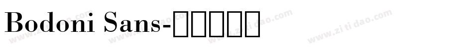 Bodoni Sans字体转换